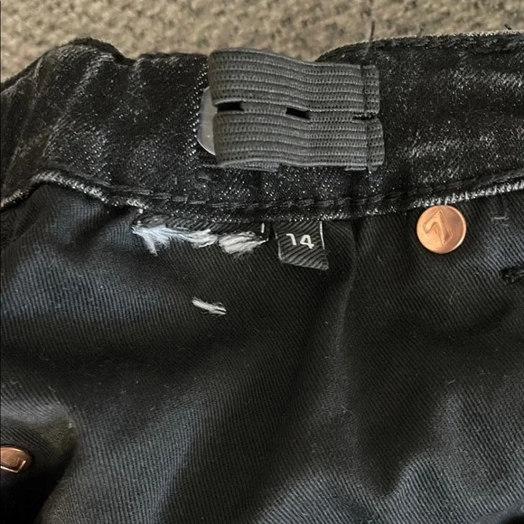 7 For All Mankind Black Straight Jeans - Picture 5 of 5